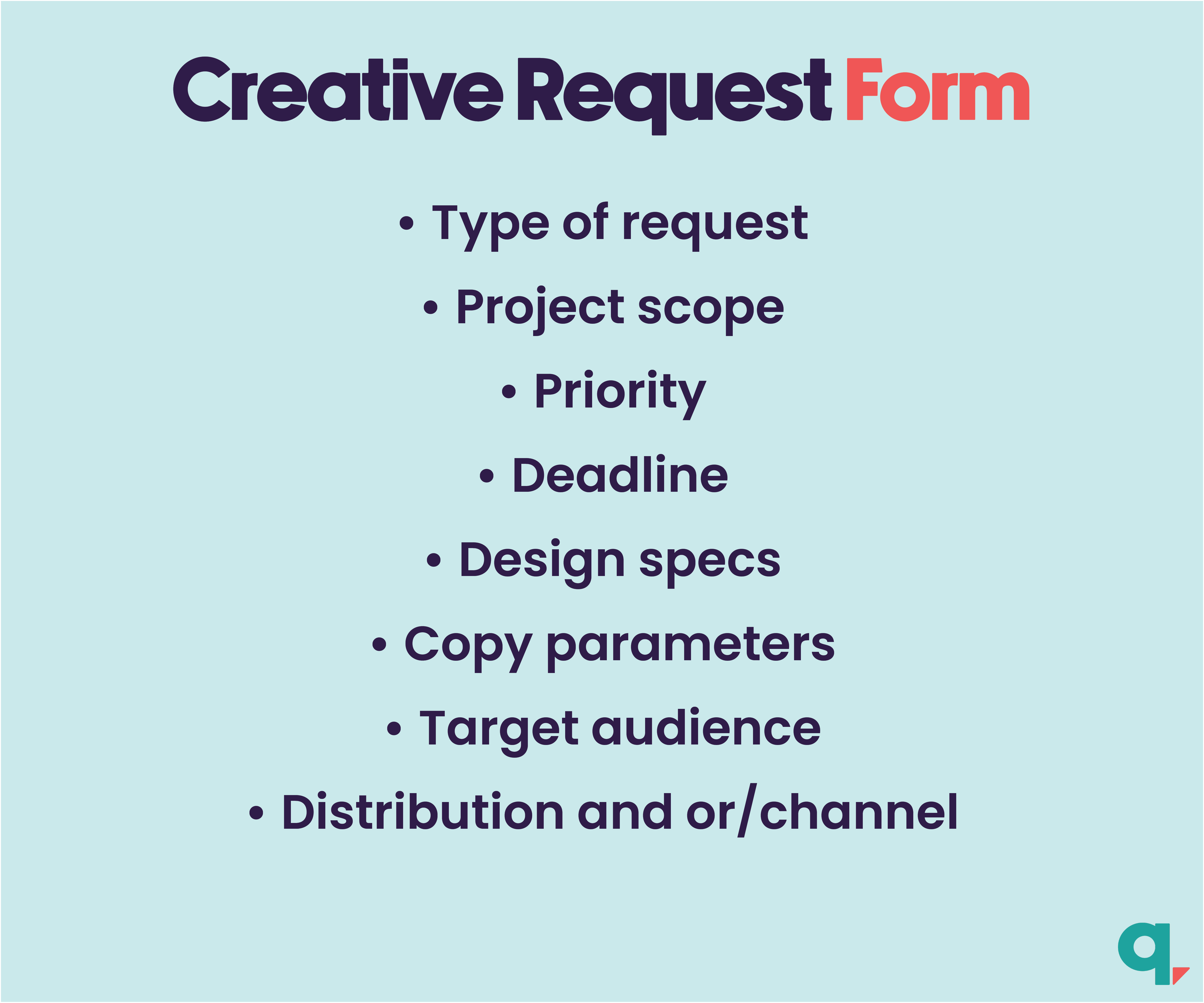 what to include on a creative request form