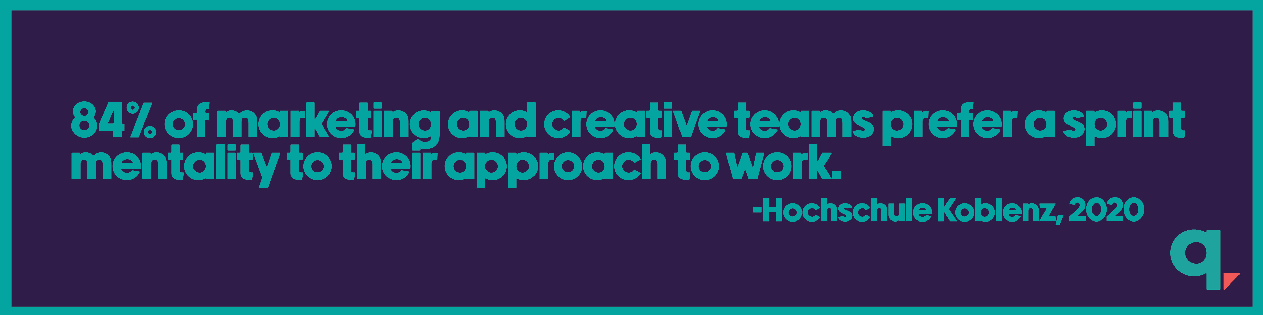 statistic marketing and creative teams prefer sprint metality approach to work
