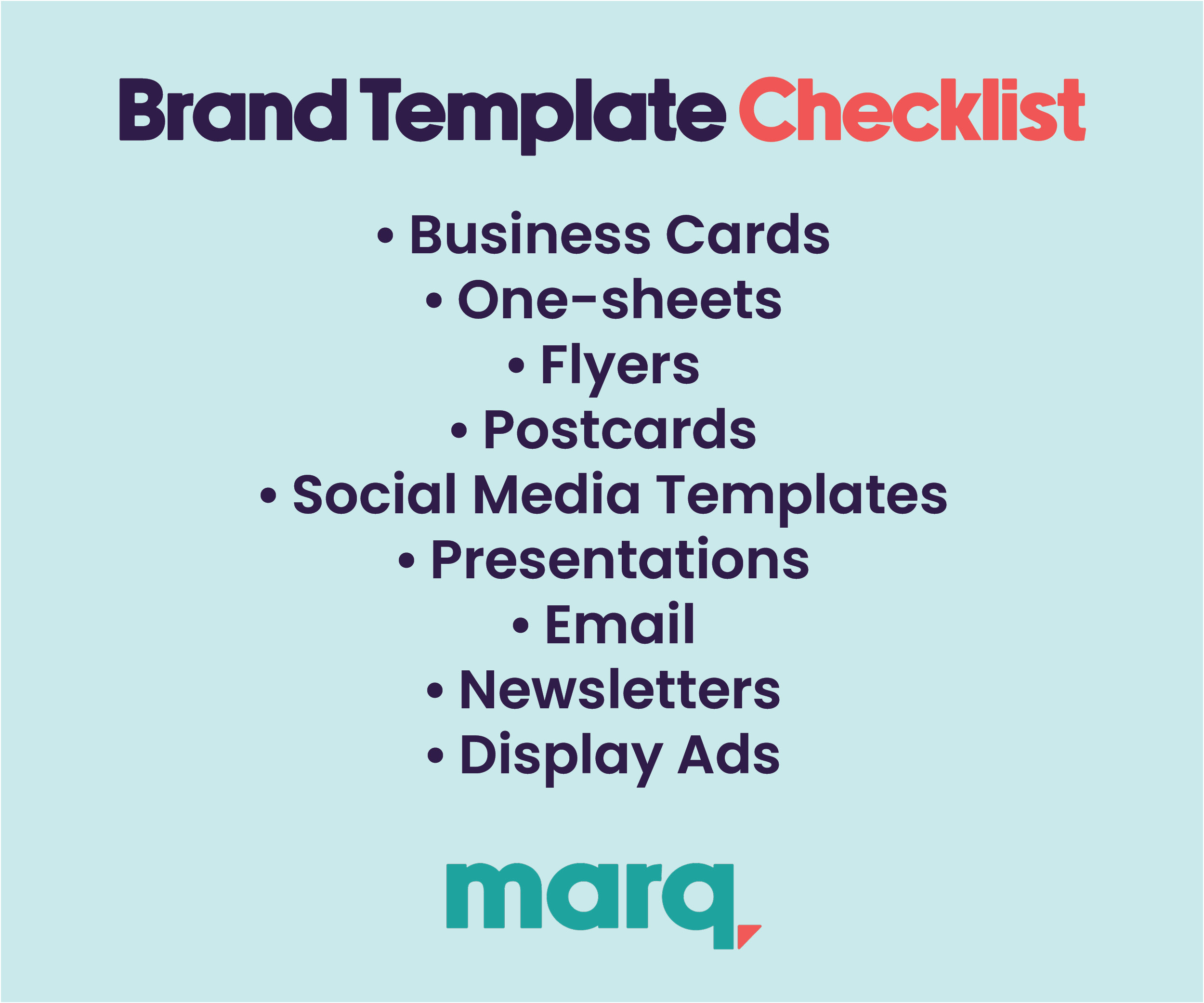 brand templates checklist